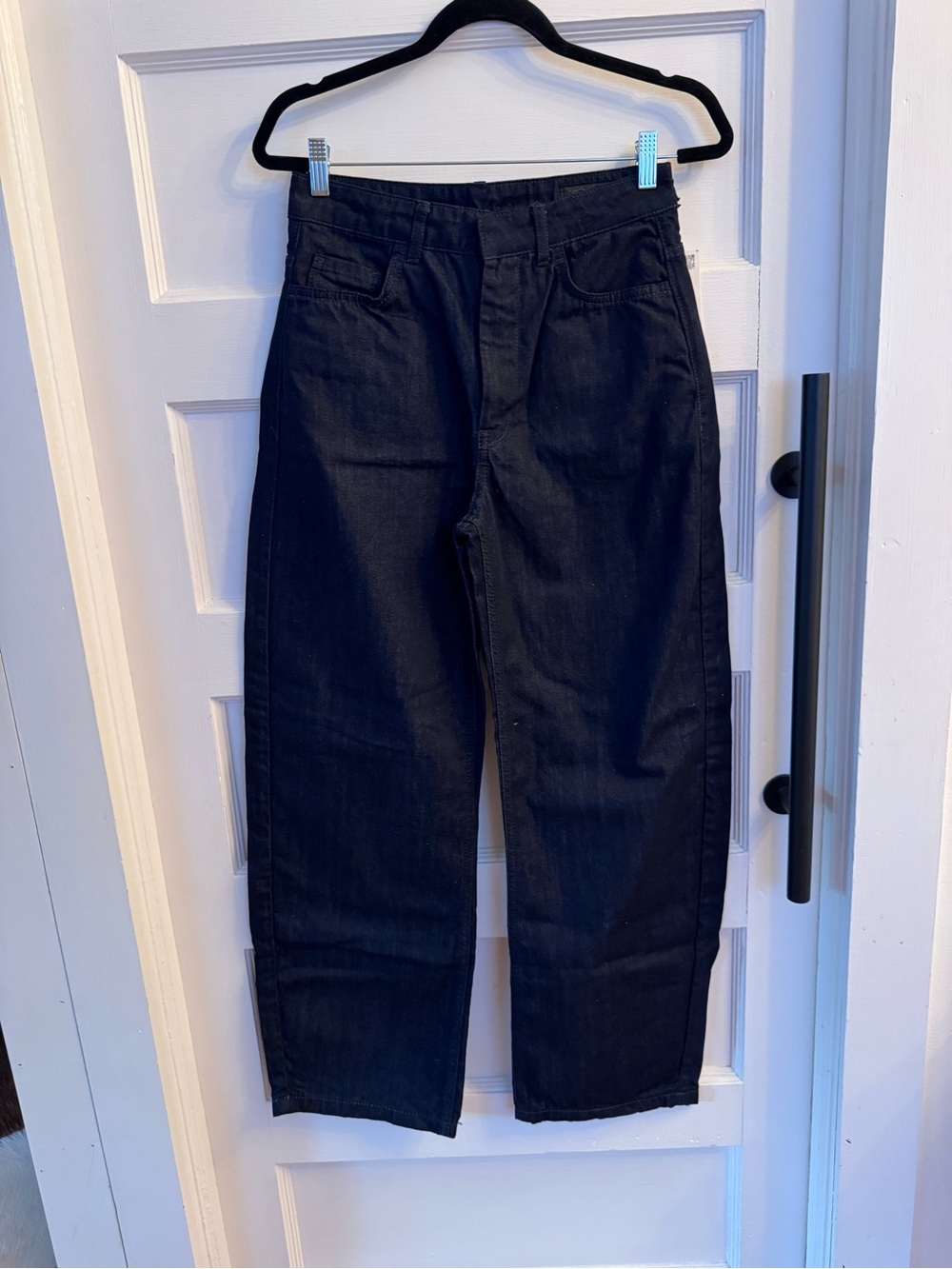 Zara Deep Blue Barrel Wide-Leg jeans